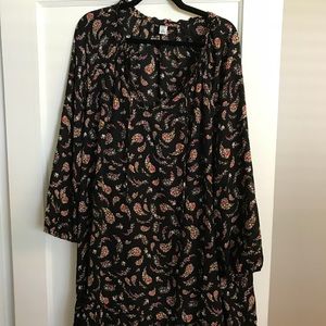 NWT Old Navy 2XL dress black with flower print
